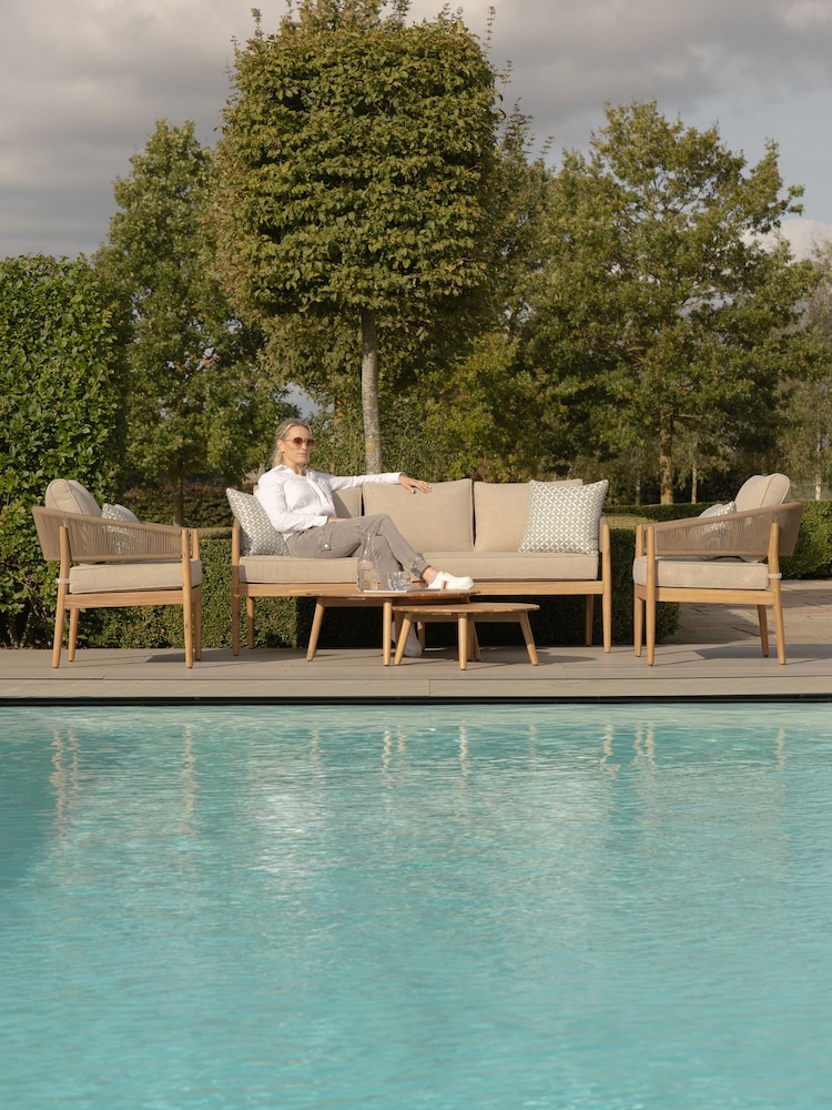 Maze Light Brown Garden Porto 5 Piece Sofa and Table Set - Image 1 of 6