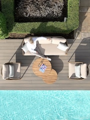 Maze Light Brown Garden Porto 5 Piece Sofa and Table Set - Image 5 of 6