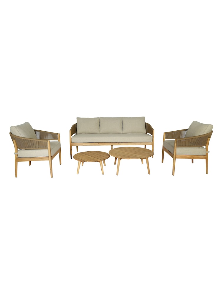 Maze Light Brown Garden Porto 5 Piece Sofa and Table Set - Image 6 of 6