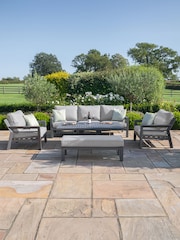 Maze Dove Grey Garden New York 5 Seater Sofa Set - Image 1 of 6