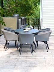 Maze Flanelle Garden Ambition 6 Seat Oval Dining Set - Image 3 of 6