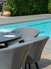 Maze Flanelle Garden Ambition 6 Seat Oval Dining Set - Image 4 of 6
