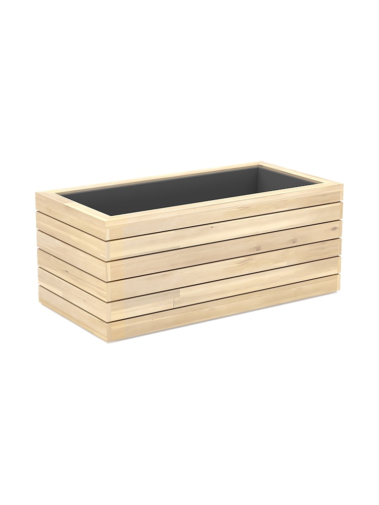 Maze Acacia Wood Garden Bali Small Planter - Image 6 of 6