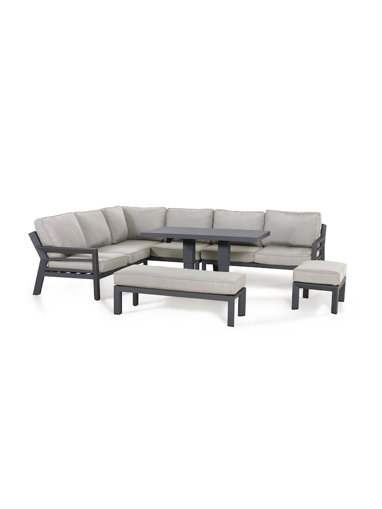 Maze Dove Grey Garden New York 7 Seater Sofa Set - Image 6 of 6