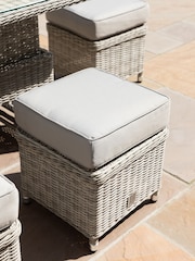Maze Light Grey Garden Oxford Rattan Dining Set with Ice Bucket & Rising Table - Image 5 of 6