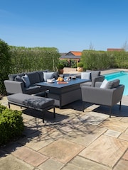 Maze Dark Grey Pulse Garden 3 Seat Sofa Dining Set with Rising Table - Image 1 of 6