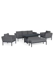 Maze Dark Grey Pulse Garden 3 Seat Sofa Dining Set with Rising Table - Image 6 of 6