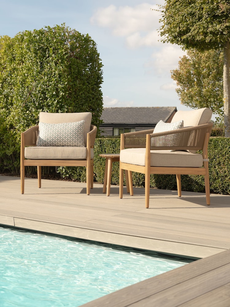 Maze Light Brown Garden Porto Lounge Set - Image 2 of 6