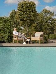 Maze Light Brown Garden Porto Lounge Set - Image 3 of 6