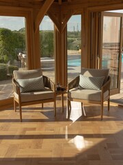 Maze Light Brown Garden Porto Lounge Set - Image 4 of 6