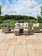 Maze Beige Winchester Garden Rattan Sofa Dining Set with Ice Bucket - Image 4 of 6
