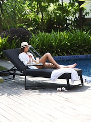 Maze Charcoal Allure Garden Sunlounger - Image 1 of 6