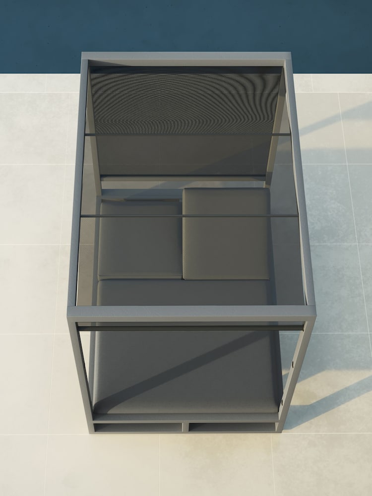 Maze Flanelle Garden Allure Cabana Double Sunlounger - Image 2 of 4