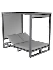 Maze Flanelle Garden Allure Cabana Double Sunlounger - Image 4 of 4