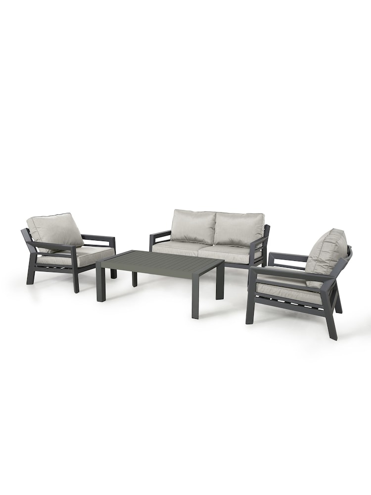Maze Dove Grey Garden New York 4 Seater Sofa Set - Image 1 of 5