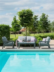 Maze Dove Grey Garden New York 4 Seater Sofa Set - Image 3 of 5