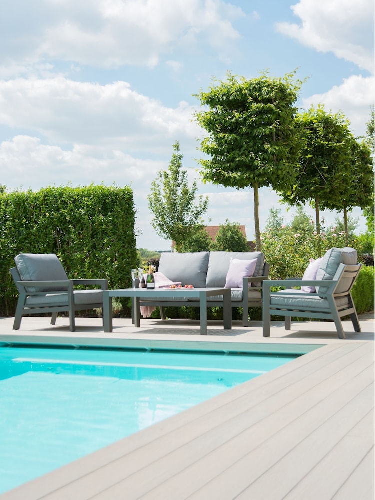 Maze Dove Grey Garden New York 4 Seater Sofa Set - Image 5 of 5