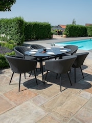 Maze Charcoal Garden Ambition 6 Seat Oval Dining Set - Image 1 of 6