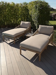 Maze Taupe Garden Martinique Double Sunlounger Set - Image 1 of 6