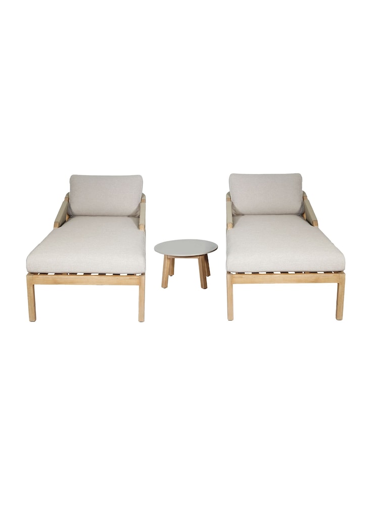 Maze Taupe Garden Martinique Double Sunlounger Set - Image 6 of 6