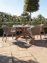 Maze Taupe Garden Martinique 4 Seat Round Dining Set - Image 1 of 6