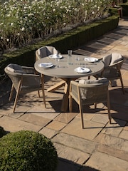 Maze Taupe Garden Martinique 4 Seat Round Dining Set - Image 2 of 6