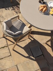 Maze Taupe Garden Martinique 4 Seat Round Dining Set - Image 4 of 6