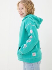 FatFace Blue Good Vibes Popover Hoodie - Image 1 of 6