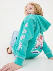 FatFace Blue Good Vibes Popover Hoodie - Image 2 of 6