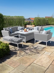 Maze Grey Pulse Garden 3 Seat Sofa Dining Set with Rising Table - Image 1 of 6