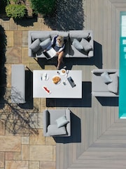Maze Grey Pulse Garden 3 Seat Sofa Dining Set with Rising Table - Image 3 of 6