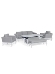 Maze Grey Pulse Garden 3 Seat Sofa Dining Set with Rising Table - Image 6 of 6