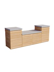 Maze Acacia Wood Bali Small Outdoor Kitchen - Image 6 of 6