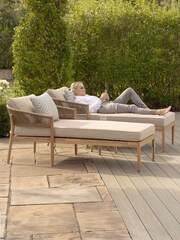 Maze Light Brown Garden Porto Double Sunlounger Set - Image 1 of 6