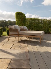 Maze Light Brown Garden Porto Double Sunlounger Set - Image 3 of 6