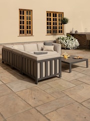 Maze Oatmeal Ibiza Garden Corner Sofa Set With Square Coffee Table - Image 3 of 6