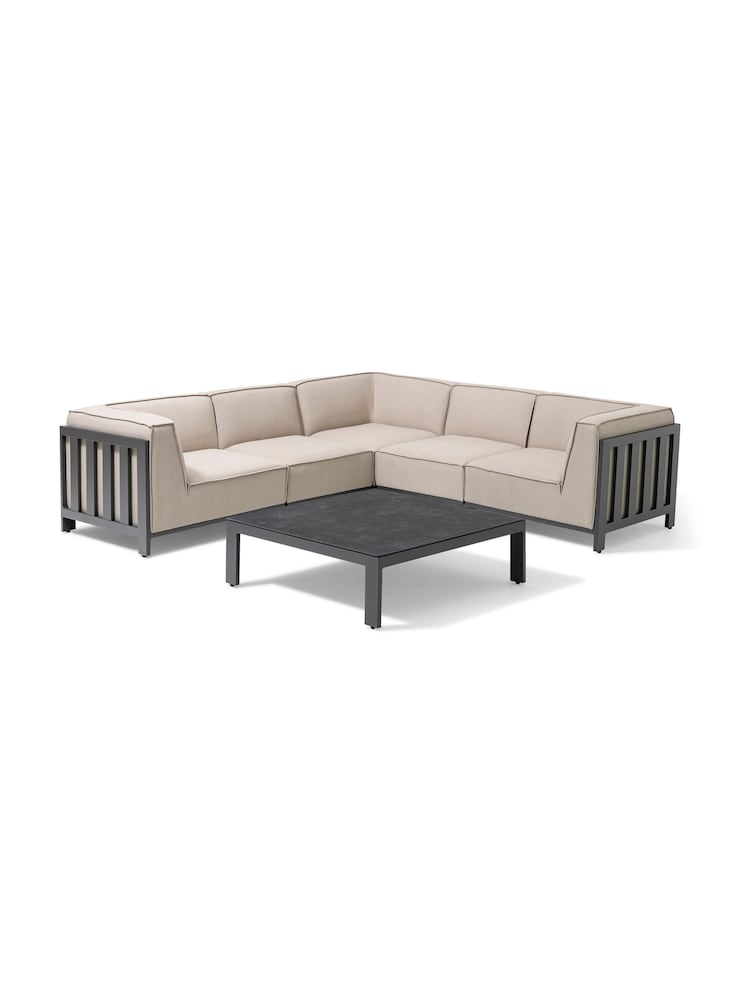 Maze Oatmeal Ibiza Garden Corner Sofa Set With Square Coffee Table - Image 6 of 6