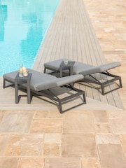 Maze Flanelle Allure Garden Sunlounger - Image 3 of 6