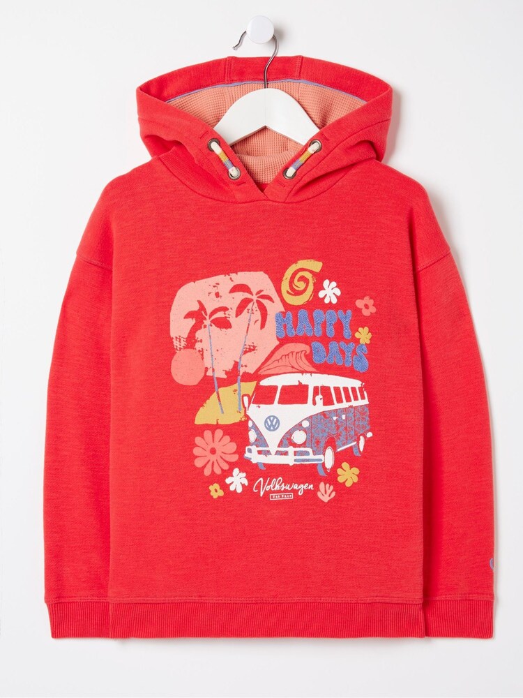 FatFace Red VW Popover Hoodie - Image 4 of 4