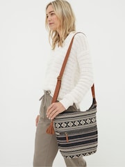 FatFace Evalie Black Woven Bag - Image 1 of 3
