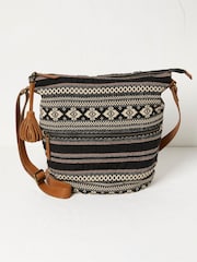 FatFace Evalie Black Woven Bag - Image 2 of 3