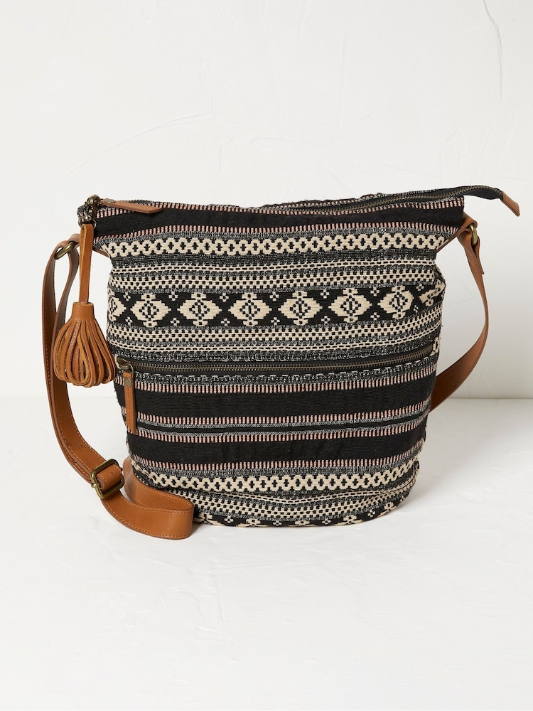 FatFace Evalie Black Woven Bag - Image 2 of 3