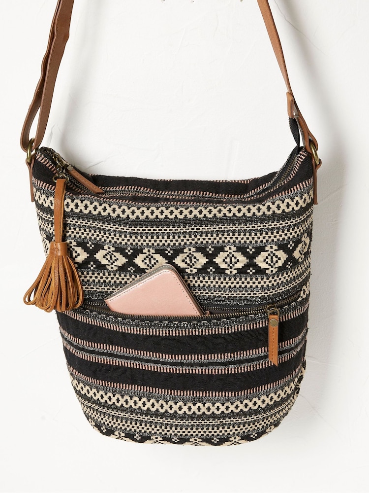 FatFace Evalie Black Woven Bag - Image 3 of 3