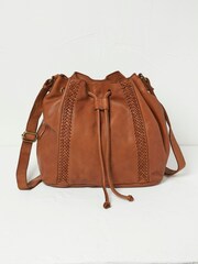 FatFace Awna Brown Leather Bucket Bag - Image 2 of 4