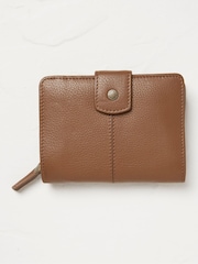 FatFace Etta Tan Brown Leather Zip Purse - Image 1 of 2