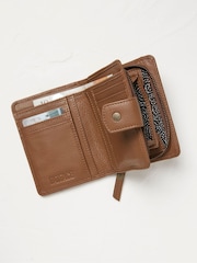 FatFace Etta Tan Brown Leather Zip Purse - Image 2 of 2