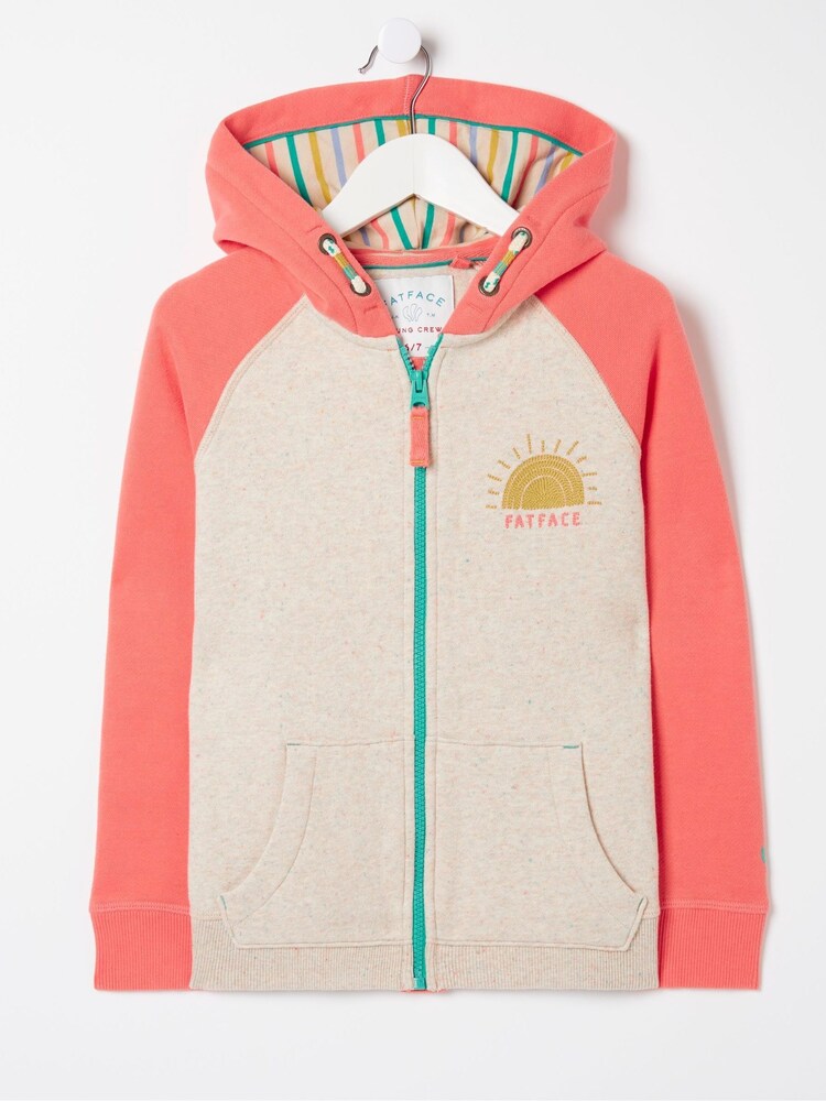 FatFace Chase Natural Sun Zip Through Hoodie - Image 4 of 4