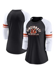 Fanatics NFL Cincinnati Bengals 3/4 Sleeve Fashion Black Top Womens - Image 1 of 3