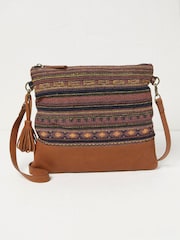 FatFace Orla Multi Woven Mix Cross-Body Bag - Image 1 of 3