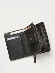 FatFace Etta Black Leather Zip Purse - Image 1 of 1